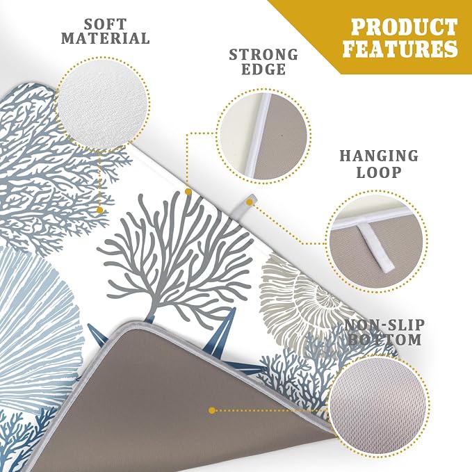 Summer Coastal Dish Drying Mats - Image 4