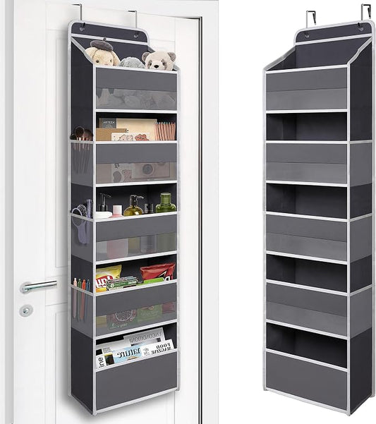 Over Door Organizer with 5 Large Pockets, Heavy Duty Hanging Organizer Storage by TYMENSH