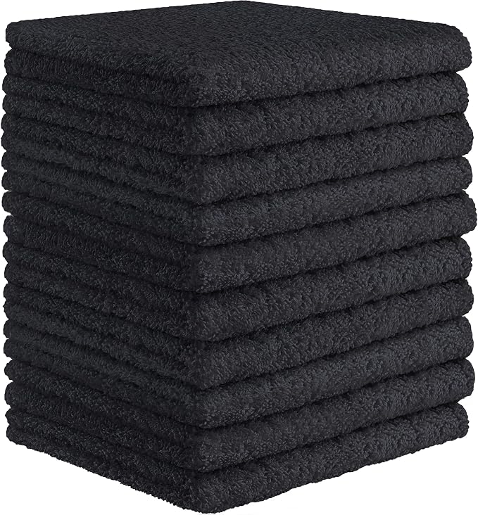 DecorRack 10 Pack 100% Cotton Wash Cloth, Luxurious Soft, 12 x 12 inch Ultra by DecorRack