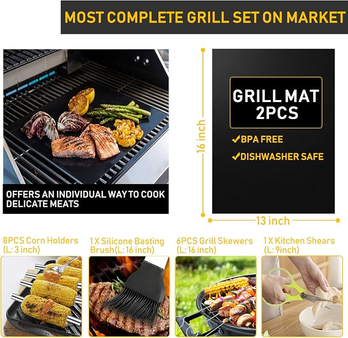 34Pcs Grill Accessories Grilling Gifts - Image 4