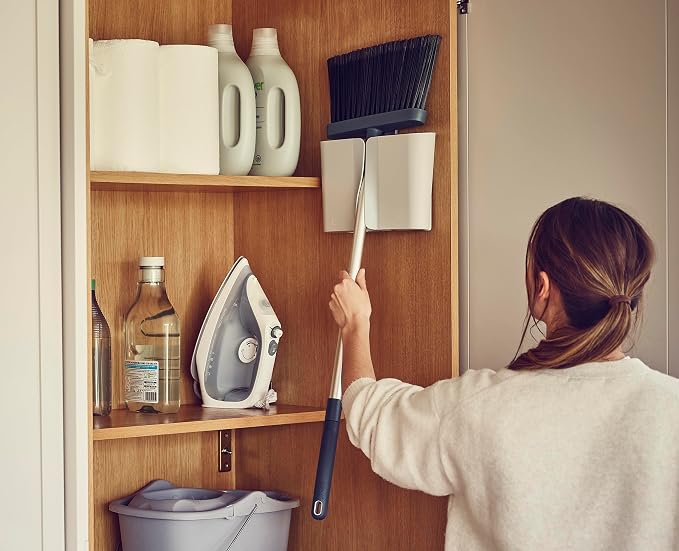 Joseph Joseph CleanStore Wall-Mounted Adjustable Long Handle Broom Sweeper - Image 7