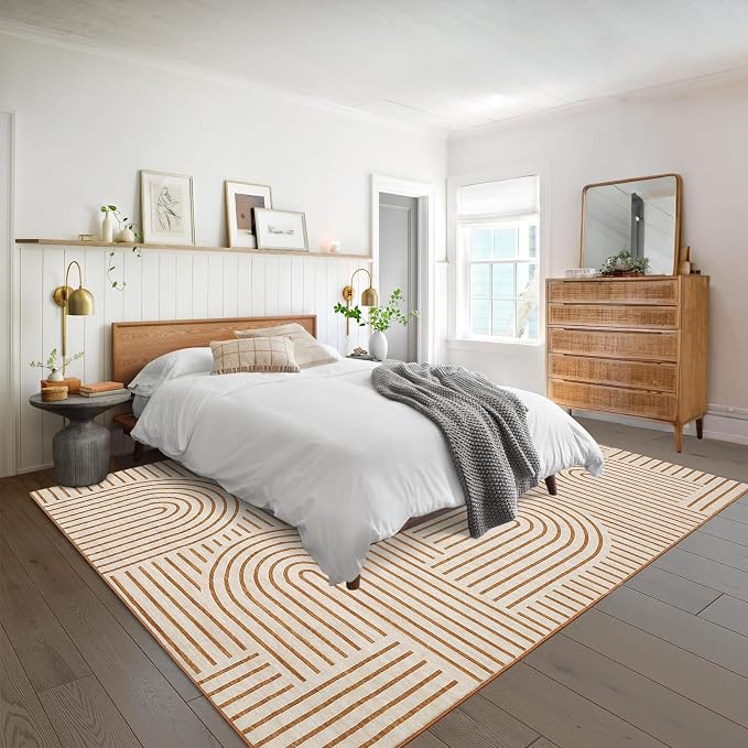 Washable Rug 4x6 Area Rugs for Living Room, Abstract Rug for Bedroom, Soft - Image 9