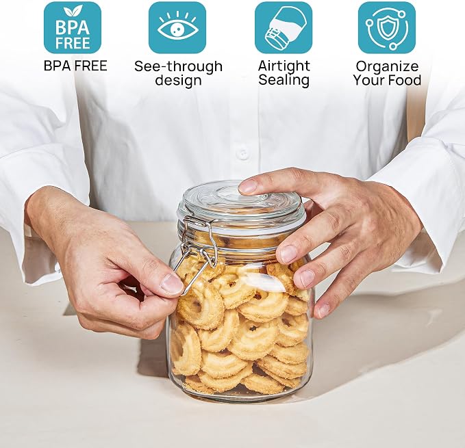 Vtopmart 34oz Glass Food Storage Jars - Image 7