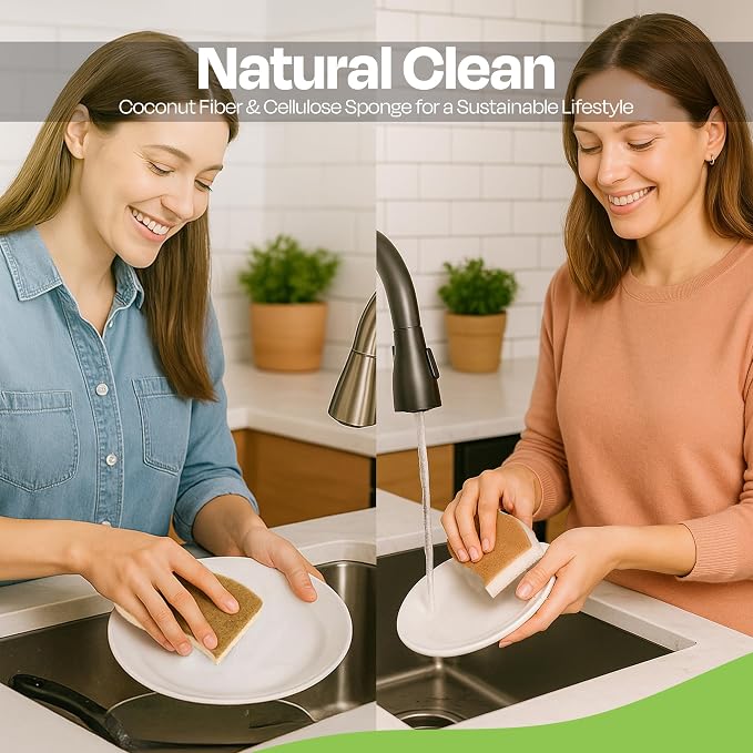 Natural Kitchen Sponges Pack of 12 - Image 5