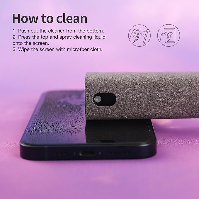 Screen Cleaner Kit 3 Pcs, Two in One Screen Cleaner Spray and Wipe, Touchscreen - Image 5