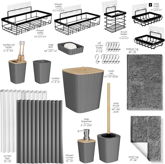 Clara Clark Bathroom Accessories Set - Image 3