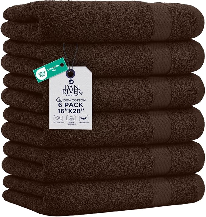DAN RIVER 6-Pack Premium Hand Towels by DanRiver