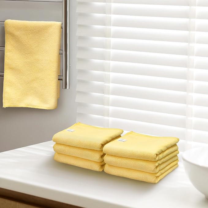 Simple Houseware 3-Pack Microfiber Cleaning Towels, Heavy-Duty & Reusable Cloths - Image 5