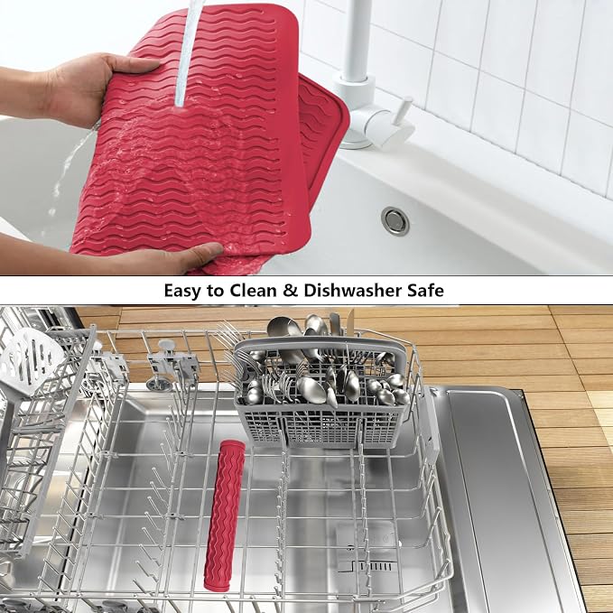 ZLR Silicone Dish Drying Mat for Kitchen Counter, Eco-Friendly Fast Dry Dish Mat - Image 8