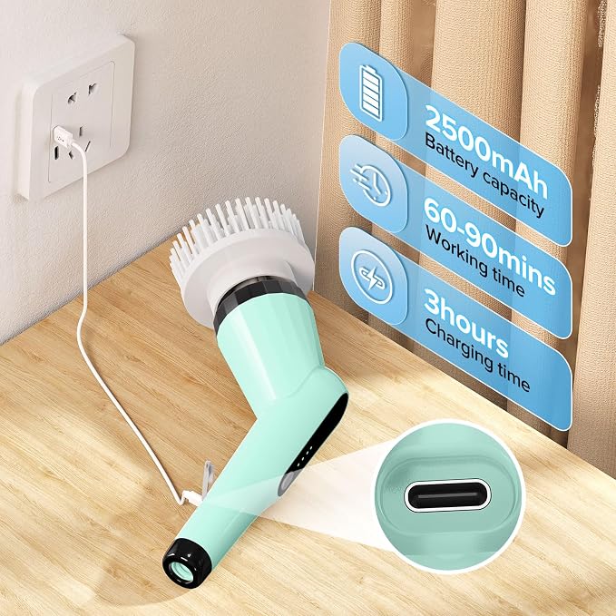 Electric Spin Scrubber, Dreazu IPX7 Bathroom Scrubber - Image 3