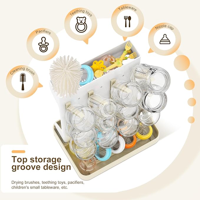 Baby Bottle Drying Rack: Vertical Space Saving Countertop Drying Rack - Image 4