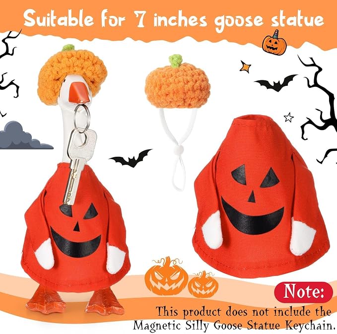 Abbylike Thanksgiving Mini Desk Goose Outfits 7 Inch Magnetic Silly Goose - Image 2