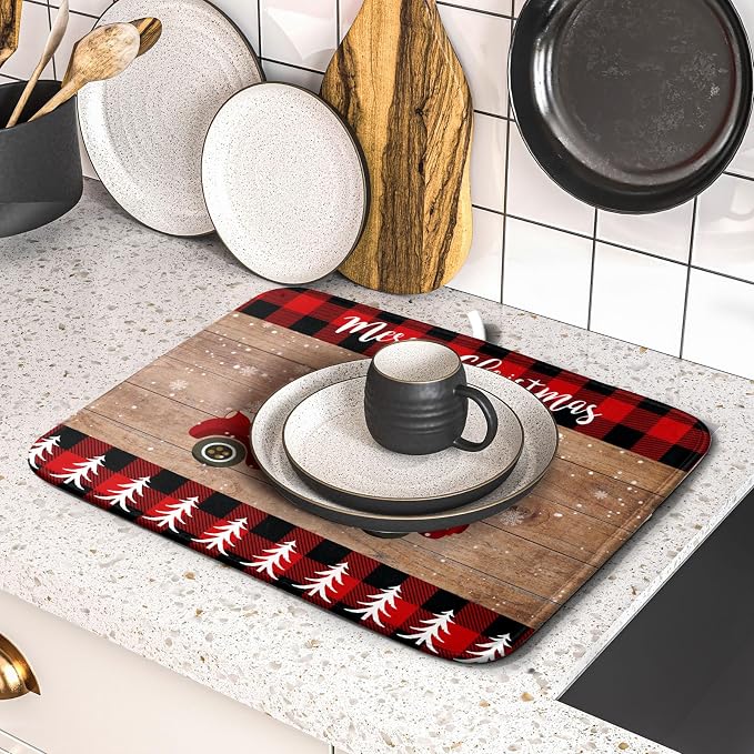 Christmas Dish Drying Mat 16 x 18 Inch - Image 5
