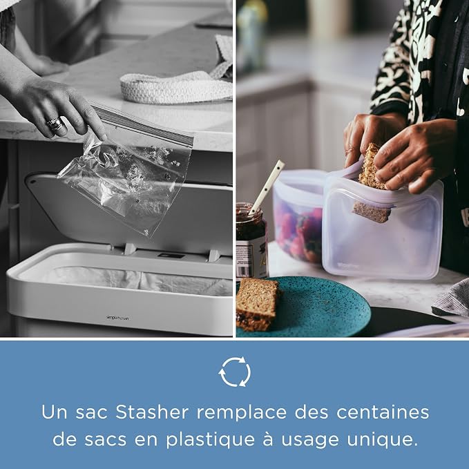 Stasher Premium Silicone Reusable Food Storage Stand-Up Bag Mega, Sous Vide - Image 9