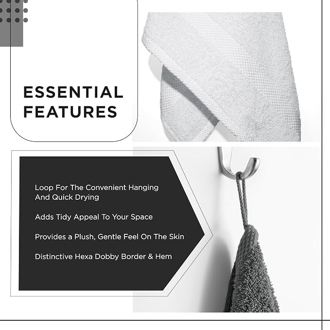 600 GSM 100% Cotton Bath Towels, Highly Absorbent, Quick Dry, 4 Pieces Combed - Image 4