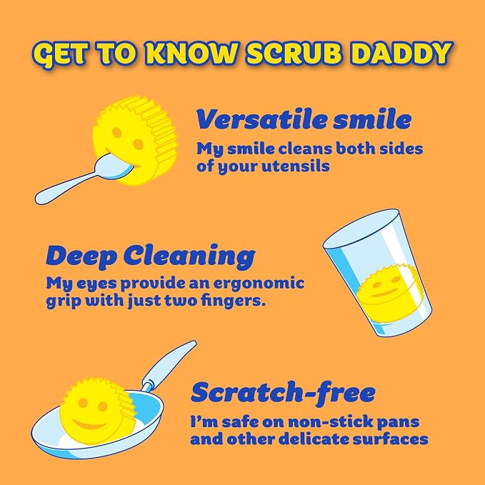 Scrub Daddy + 2x Cif All Purpose Cleaning Cream, Lemon - Image 7