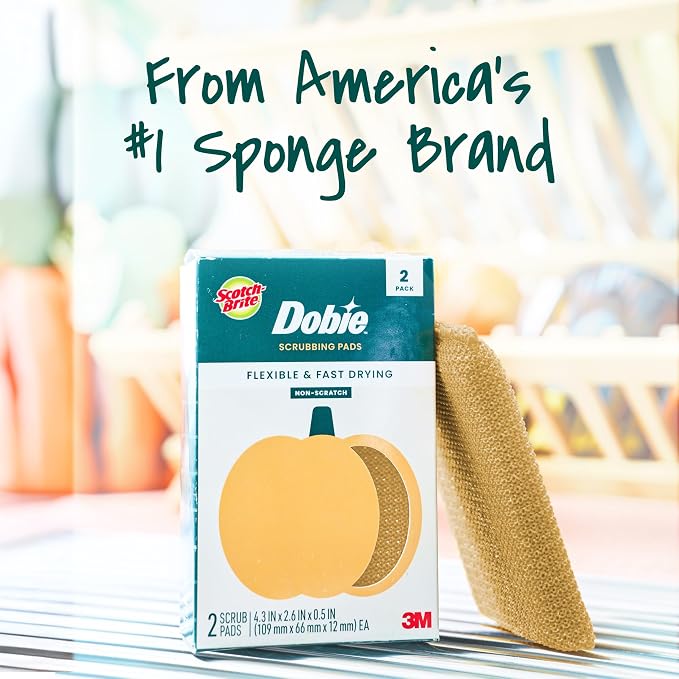 Scotch-Brite Harvest Dobie Scrubbing Pads, Non-Scratch Kitchen Sponge - Image 9