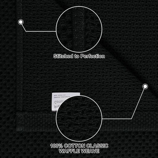 Homaxy 100% Cotton Kitchen Towels and Dishcloths Set, 12 x 12 Inches and 13 x - Image 2
