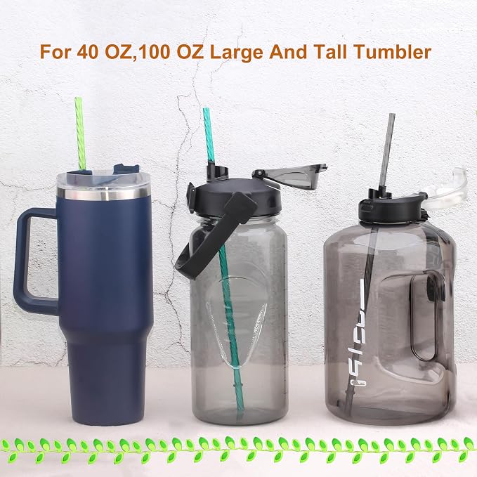 Dakoufish 13 Inch Long Reusable Clear Plastic Replacement Drinking Straws - Image 4