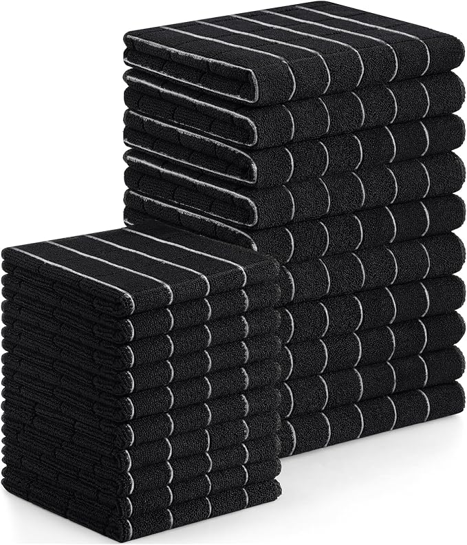 Homaxy Microfiber Kitchen Towels and Dishcloths Set, 20 Pack Soft and Absorbent by Homaxy