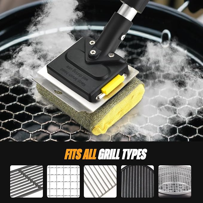 Folding Bristle Free Outdoor Grill Brush - Image 6