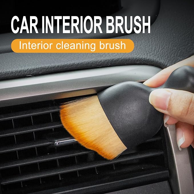 GaRhomxy Car Detailing Brushes, Car Interior Dust Sweeping Soft Brush, Soft - Image 4