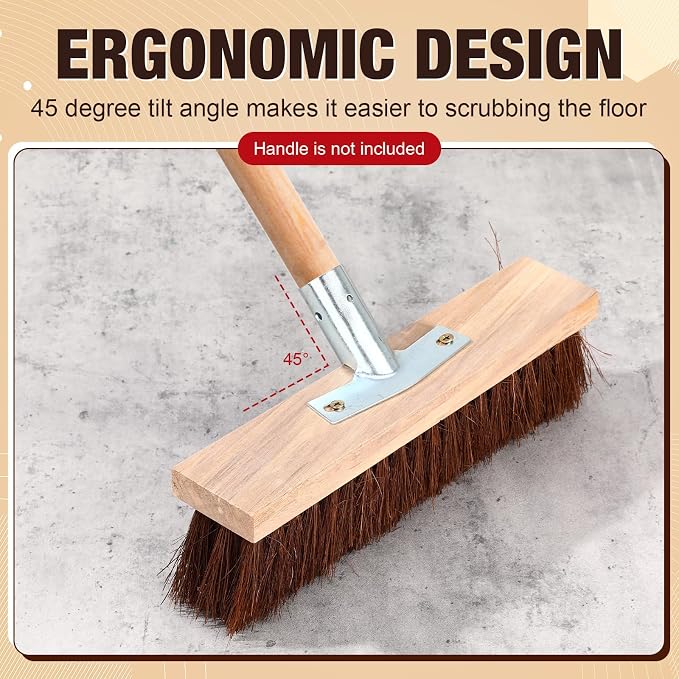 Vesici 6 Pcs Scrub Deck Brush Broom Heads Heavy Duty 10.6 x 2.4 Inch - Image 5