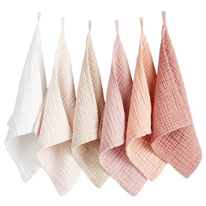 Konssy 6 Pack Face Cloths, Soft Wash Cloth by Konssy