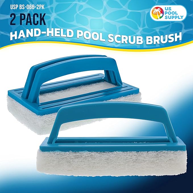 U.S. Pool Supply Hand-Held Pool Scrub Brush, 2 Pack - Image 2