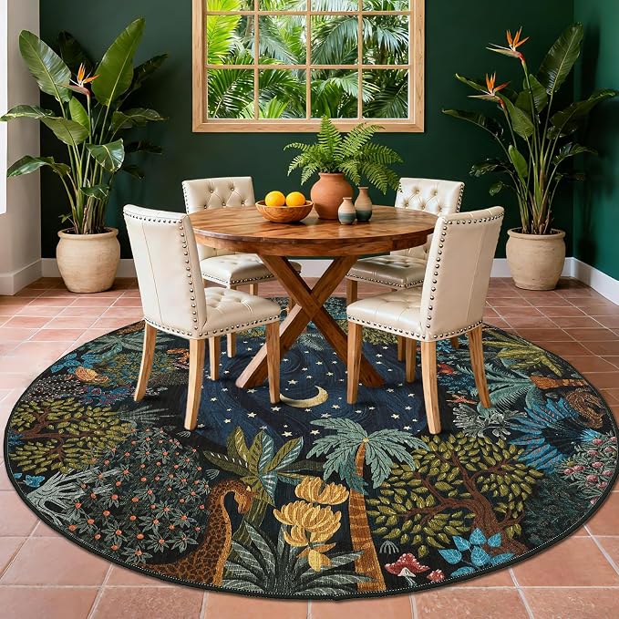 GarveeHome Round Area Rugs 6ft for Bedroom by GarveeHome