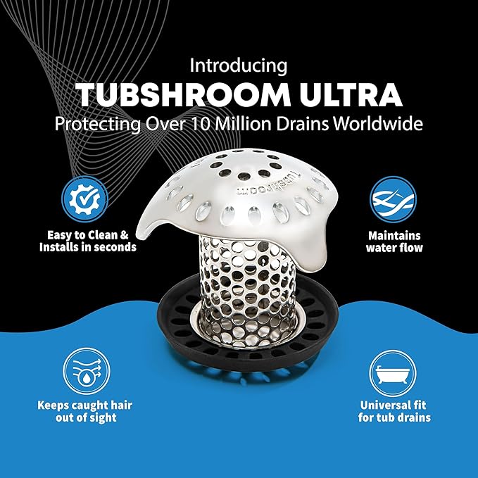 TubShroom Ultra Revolutionary Bath Tub Drain Protector Hair - Image 2