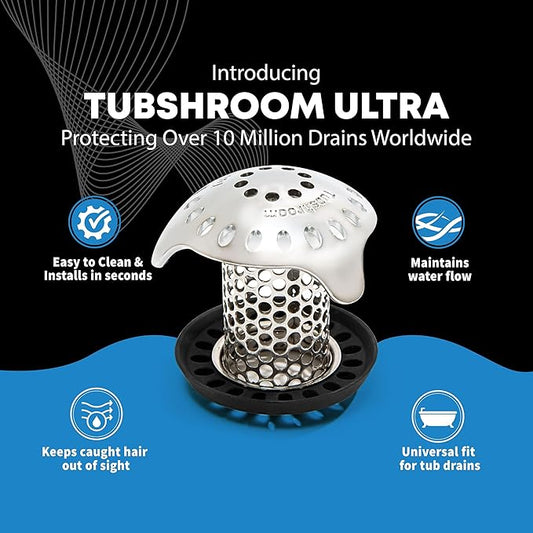 TubShroom Ultra Revolutionary Bath Tub Drain Protector Hair - Image 2