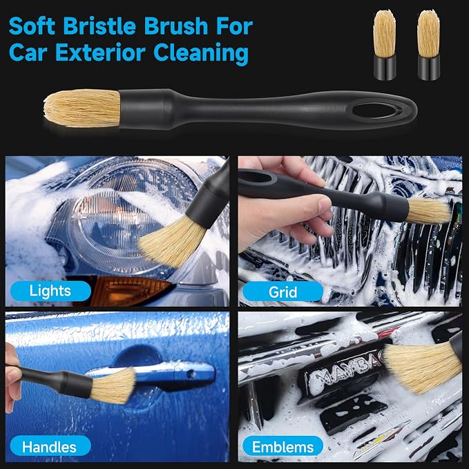 9 Pcs Car Detailing Brush Set No Scratch - Image 5