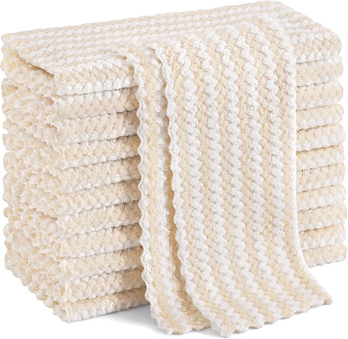 Homaxy 12 Pack Kitchen Dish Cloths, Ultra Soft and Absorbent Dish Towels by Homaxy