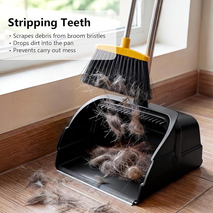 Jumbo Commercial Dustpan with Wheels & Comb Teeth - Image 4