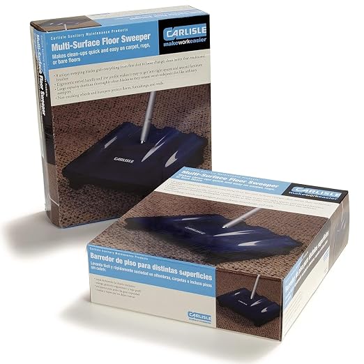 Carlisle FoodService Products Duo-Sweeper Rubberized Carpet and Floor Sweeper – - Image 2