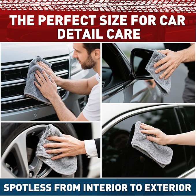 Microfiber Cleaning Cloths Bulk-50 Pack, Ultra Absorbent Microfiber Towel Weave - Image 5