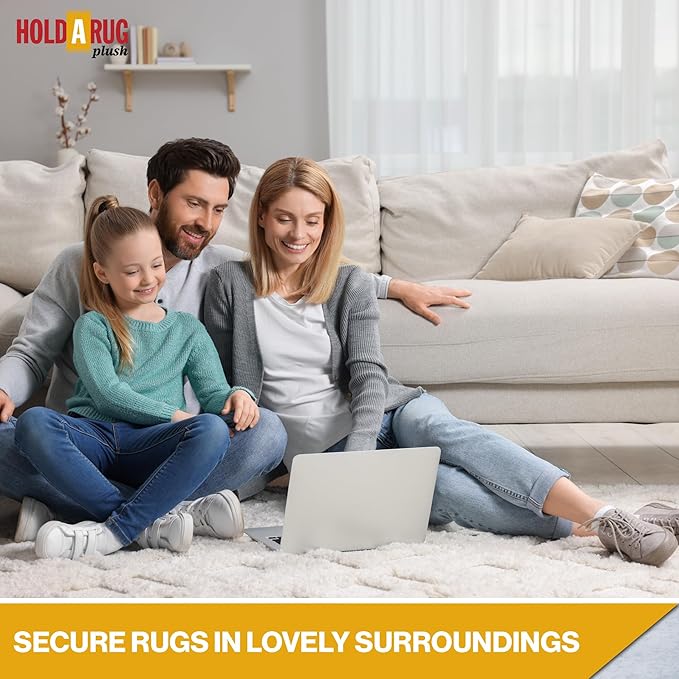 Hold-a-Rug Plush 5' Round Nonskid, Nonslip Rug Pad, Reversible Gripper - Image 5