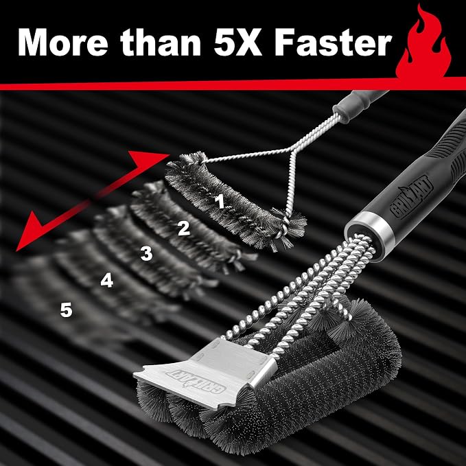 GRILLART Grill Brush and Scraper, Extra Strong BBQ Cleaner Accessories - Image 4