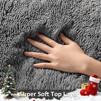 Ophanie 2x8 Runner Rug for Hallway, Upgrade Non-Slip Fluffy Soft Bedside Rugs, Bedroom Living Room Grey Shaggy Gray Carpet for Kids Girls Boys Dorm Nursery Home Decor Aesthetic