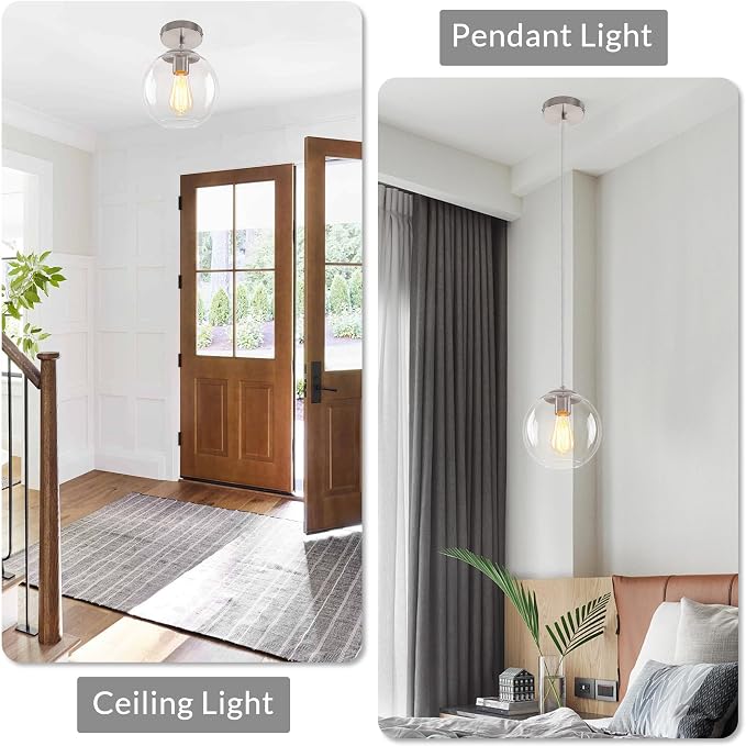 Globe Pendant Light, Modern Hanging Lighting Fixture, Classic Cluster Chandelier - Image 6