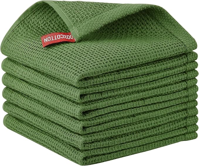 Nialnant 6 Pack Kitchen Dish Towels, 100% Cotton Dish Rags by Nialnant