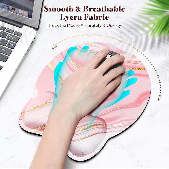 Gimars Ergonomic Mouse Pad Wrist Support, Upgrade Enlarge Superfine Fibre Soft - Image 5
