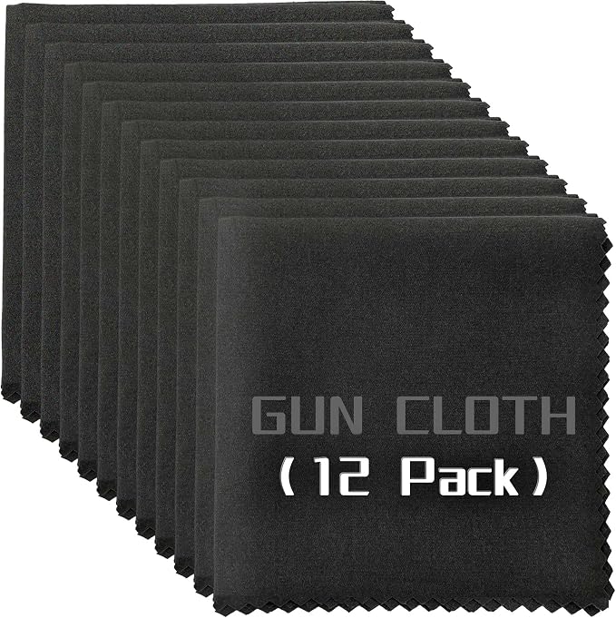 12 Pack Microfiber Gun Cleaning Cloth, Reusable Microsuede Cleaning/Polishing by Miaozhun