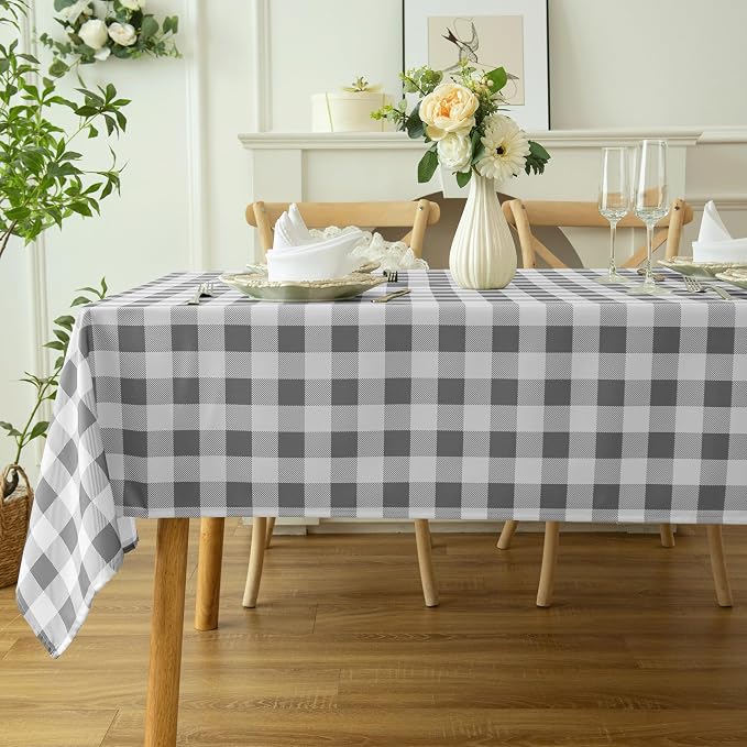 Waterproof Plaid Tablecloth Fabric by Essifunia