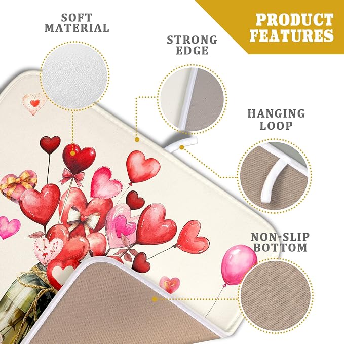 Valentine's Day Dish Drying Mat - Image 4