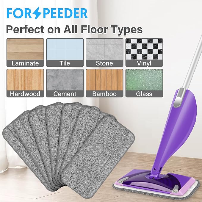 Reusable Mop Pads for Swiffer WetJet, Wet Pads Refills for 12'' Spray Mop - Image 7