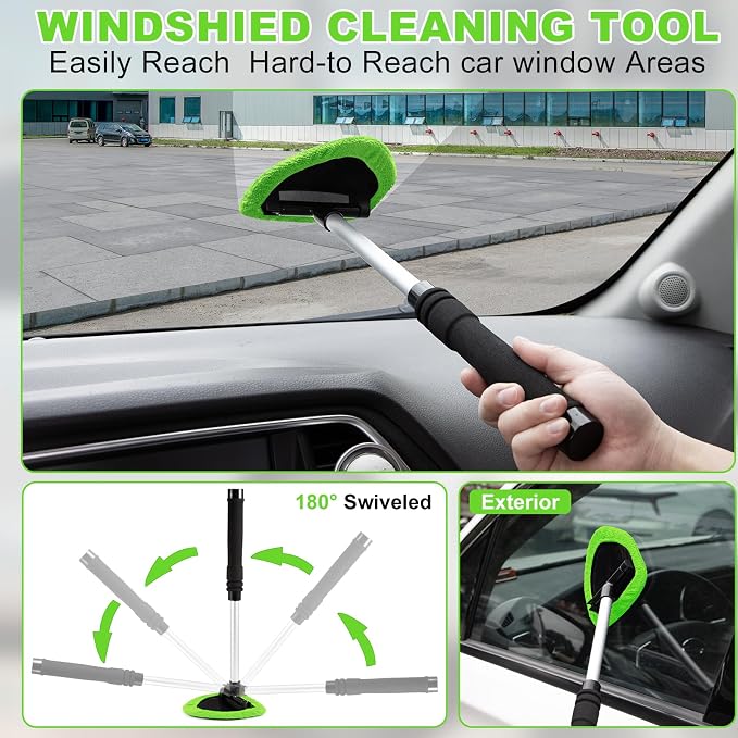 Viewsun Green Windshield Cleaner Tool, Detailing Kit Interior Cleaner, Car - Image 2