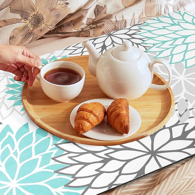 Findosom 2PCS 12" x 20" Dish Drying Mat & 24" x 5.5" Sink Splash Guard - Image 7