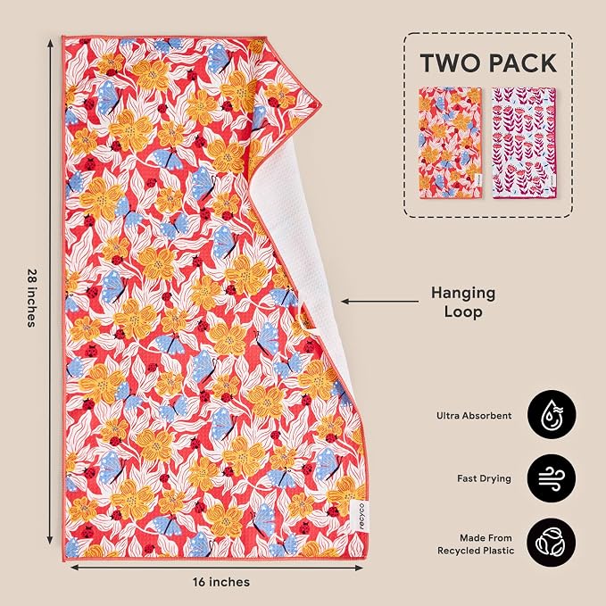 RECYCO Waffle Kitchen Towel Set of 2 - Image 6